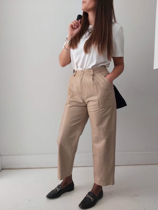Trouser Δερμάτινο Παντελόνι