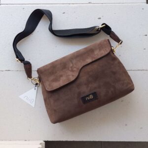 Καφέ Σουέτ Δερμάτινη Τσάντα Chloe