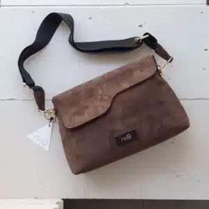 Καφέ Σουέτ Δερμάτινη Τσάντα Chloe